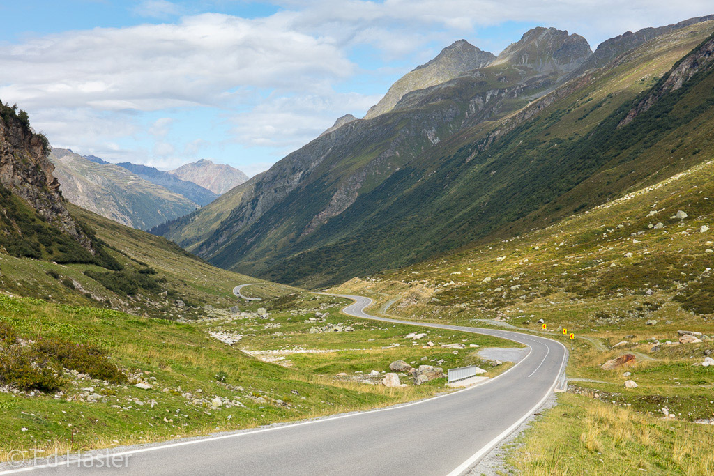 The view down the Silvretta Pass