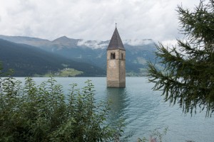 Submerged Church Tower at Curon Venosta